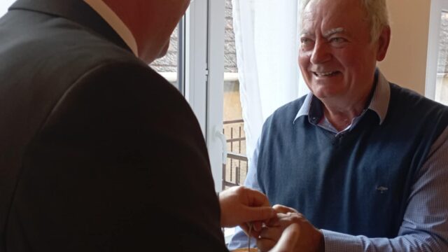 Elődjét, Rácz László korábbi polgármestert 70. születésnapján köszöntötte Kürthy György